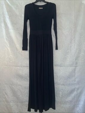 Wonderly: Long Sleeve Black Jumpsuit